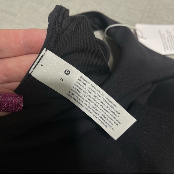 Wunder Train Black Long Line Bra Sports Bra 14 Nwt - Picture 5 of 6